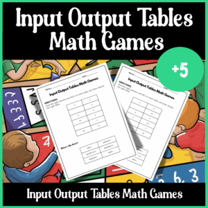 3th – 4th Grades Input Output Tables Math Worksheets