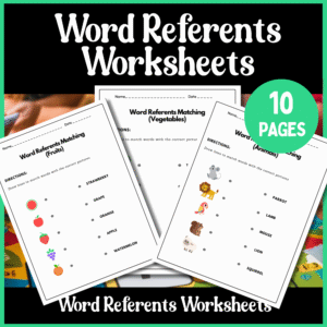 Word-Referents-Matching-Activities